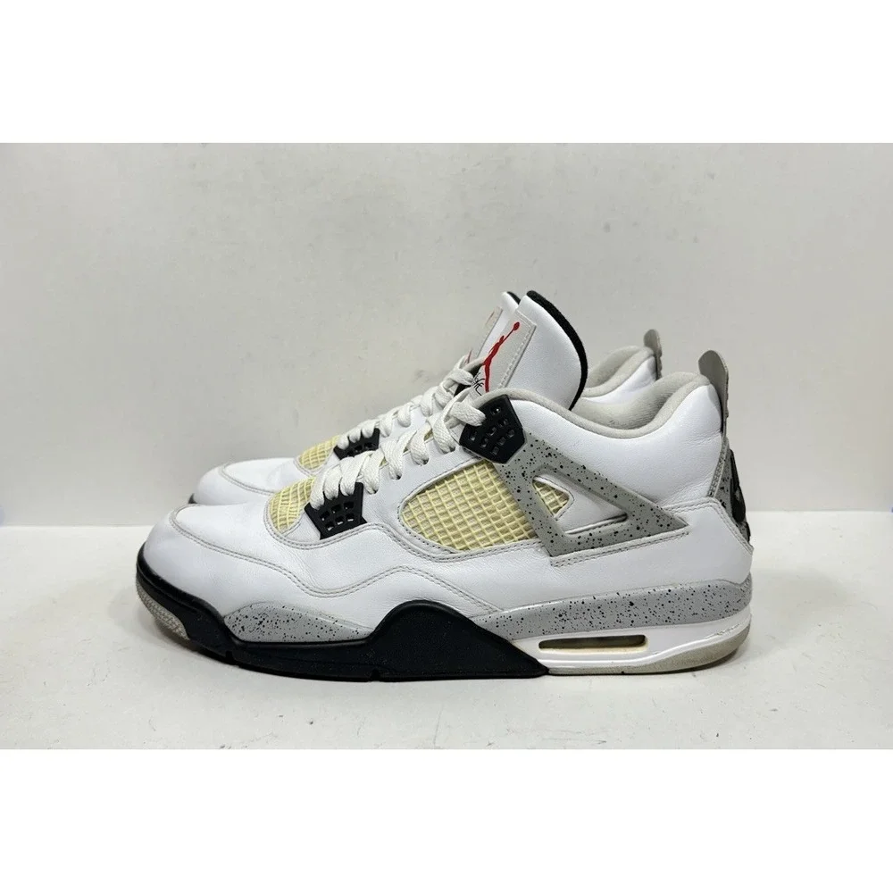 Nike Air‎ Jordan 4 IV Retro White Cement Gray 2016 840606-192 Og Men's Size 14